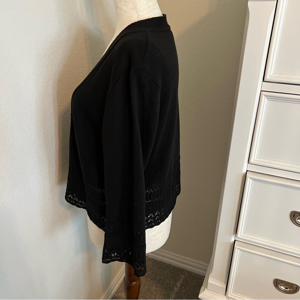 Black Cropped Cardigan - Picture 4 of 6